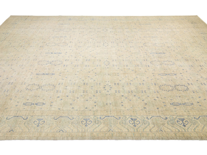 Modern Khotan Wool Rug 19 X 24