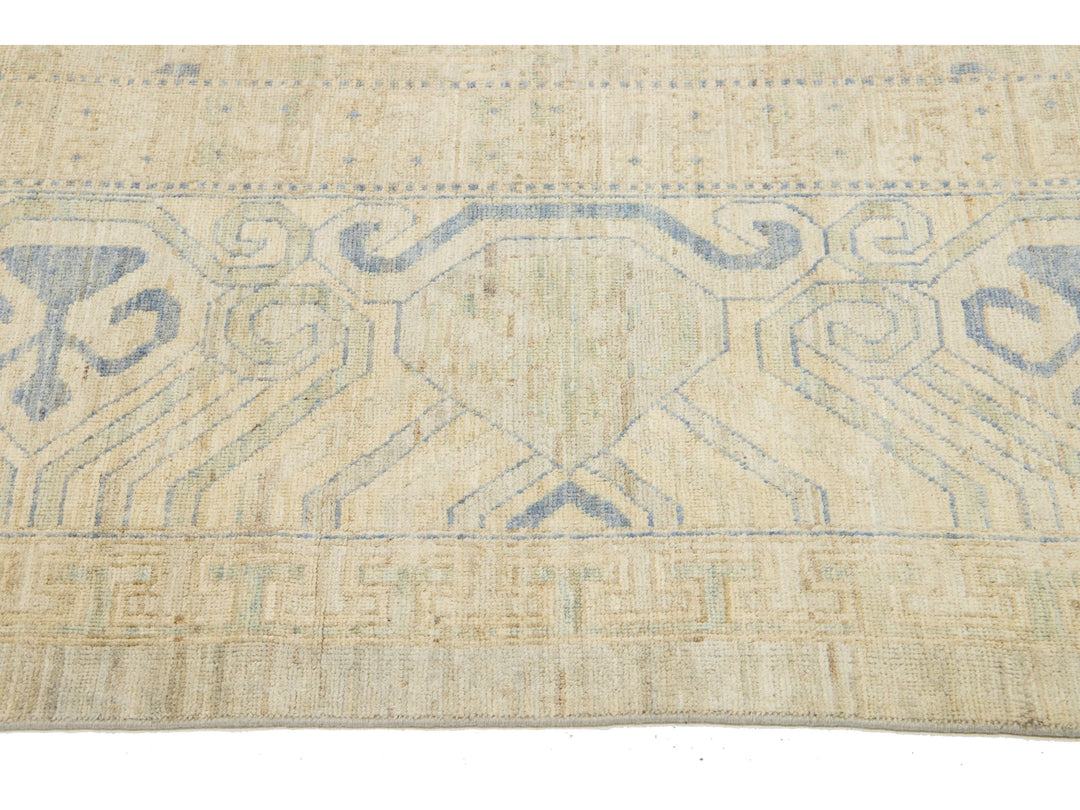 Modern Khotan Wool Rug 19 X 24