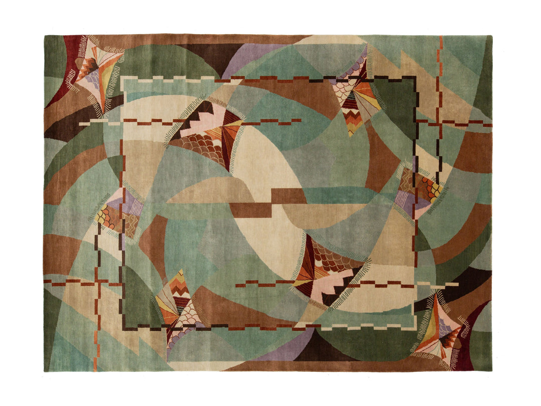 Modern Art Deco Rug 9 X 12