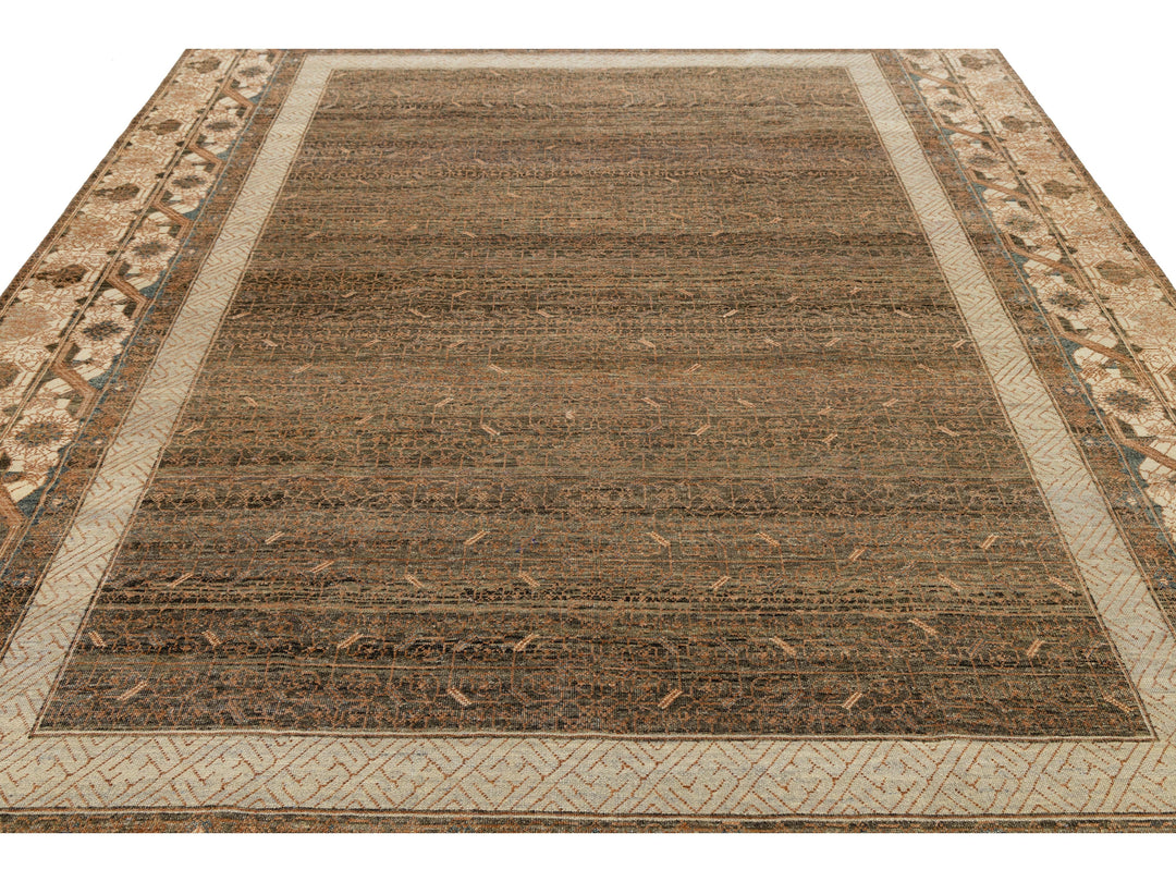 Modern Khotan Wool Rug 9 X 12