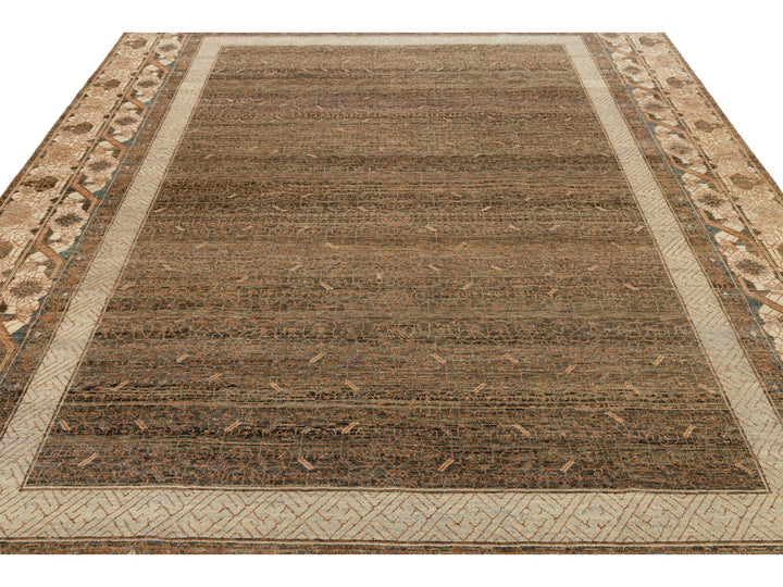 Modern Khotan Wool Rug 9 X 12