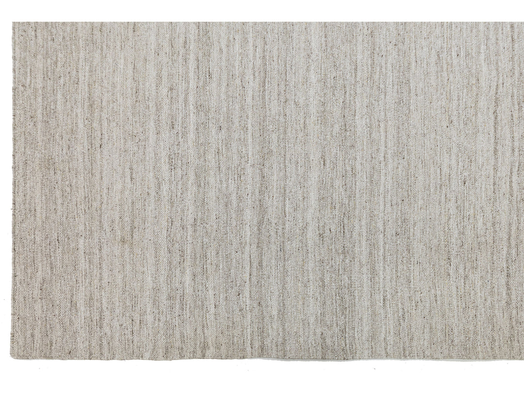 Modern Kilim Flatweave Wool Rug 12 X 14