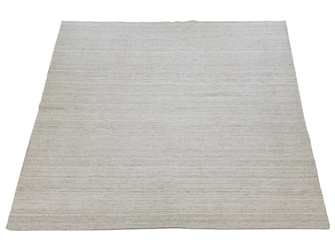 Modern Kilim Flatweave Wool Rug 12 X 14