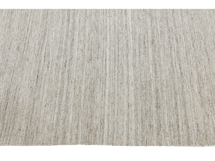 Modern Kilim Flatweave Wool Rug 12 X 14