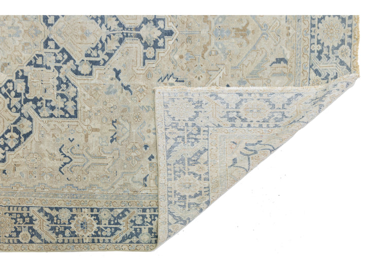 Antique Serapi Wool Rug 9 X 12