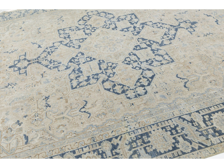 Antique Serapi Wool Rug 9 X 12
