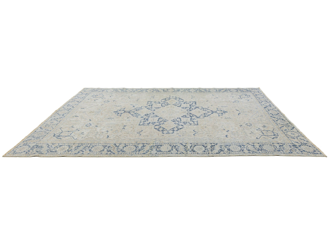 Antique Serapi Wool Rug 9 X 12