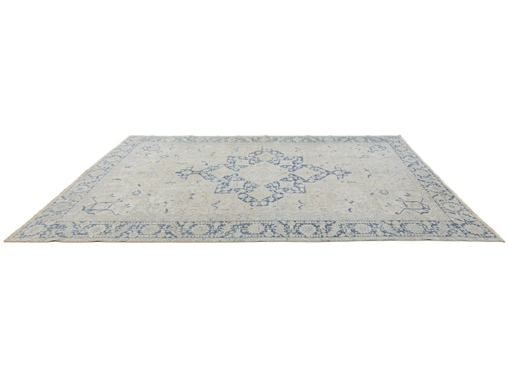 Antique Serapi Wool Rug 9 X 12