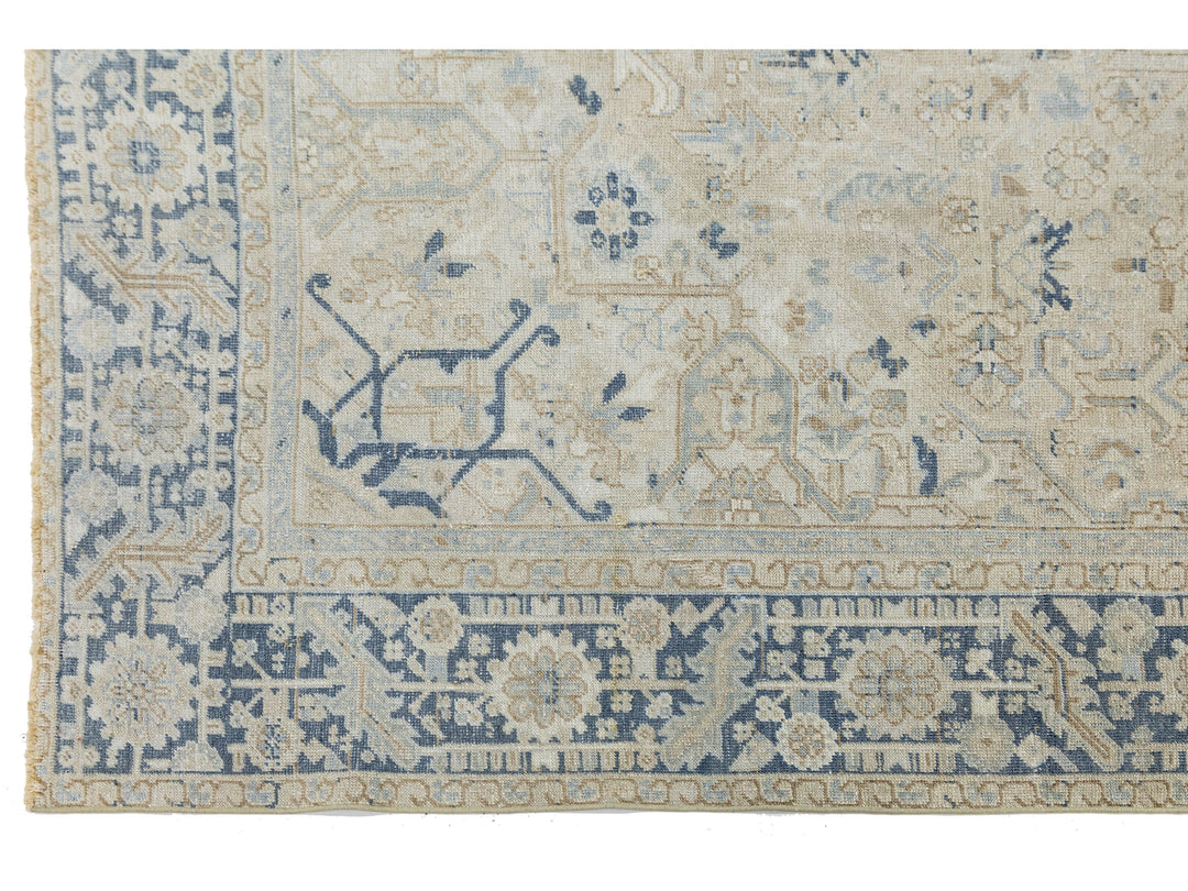 Antique Serapi Wool Rug 9 X 12