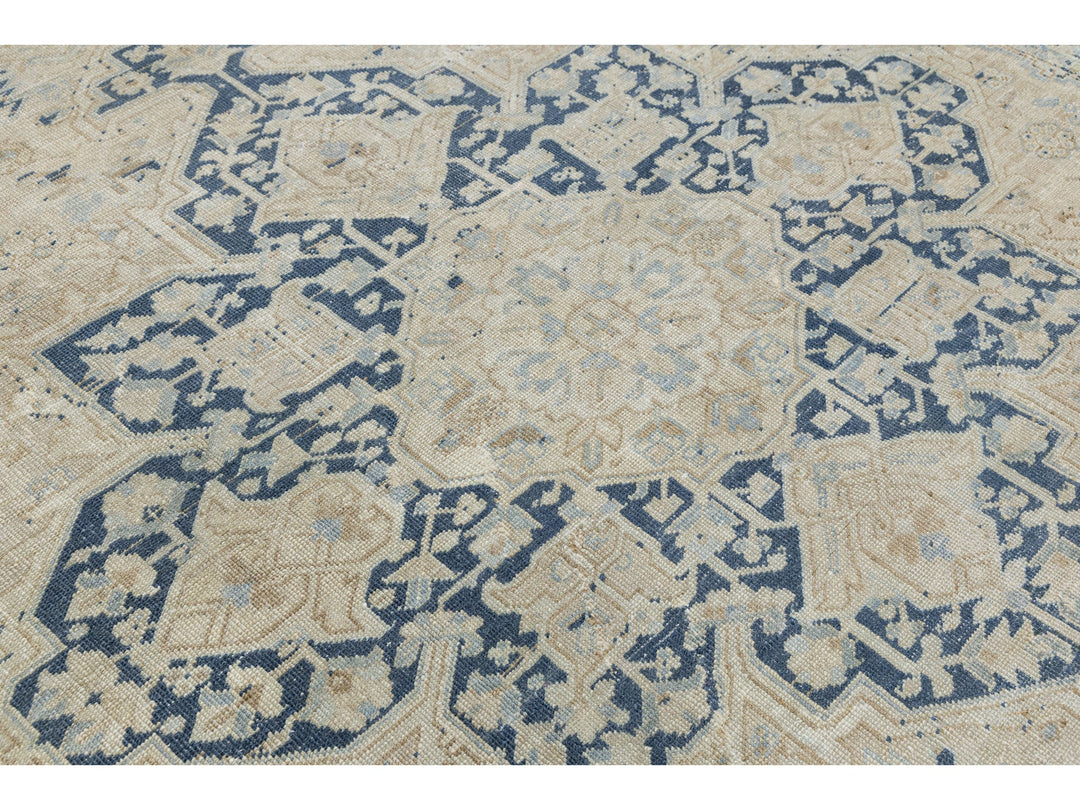 Antique Serapi Wool Rug 9 X 12