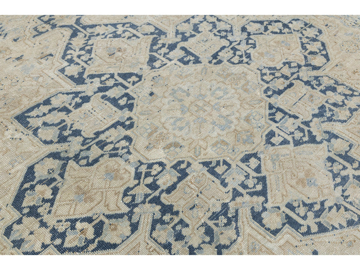 Antique Serapi Wool Rug 9 X 12