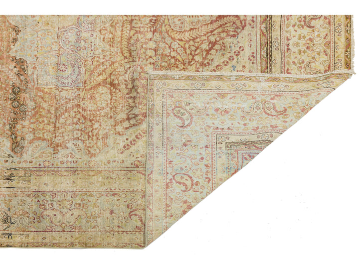 Antique Kerman Wool Rug 9 X 9