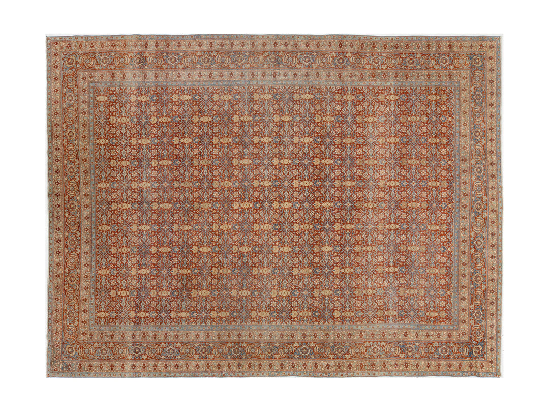 Antique Tabriz Wool Rug 10 X 13