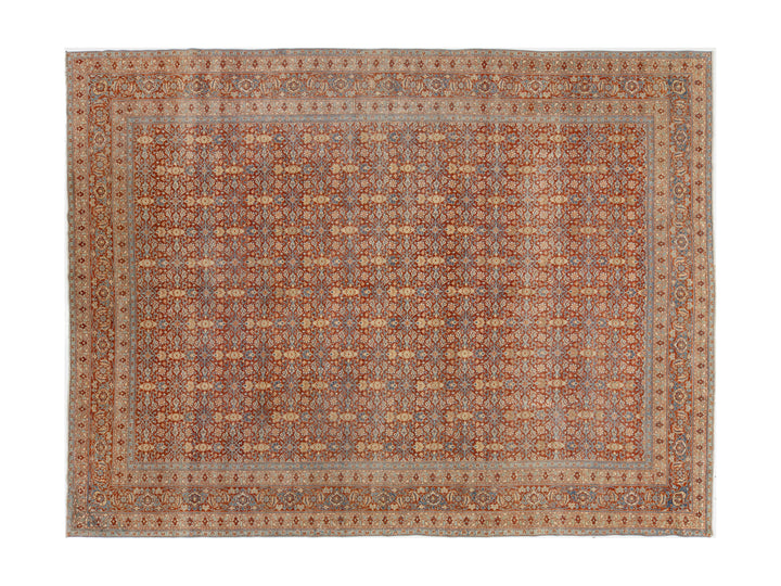 Antique Tabriz Wool Rug 10 X 13