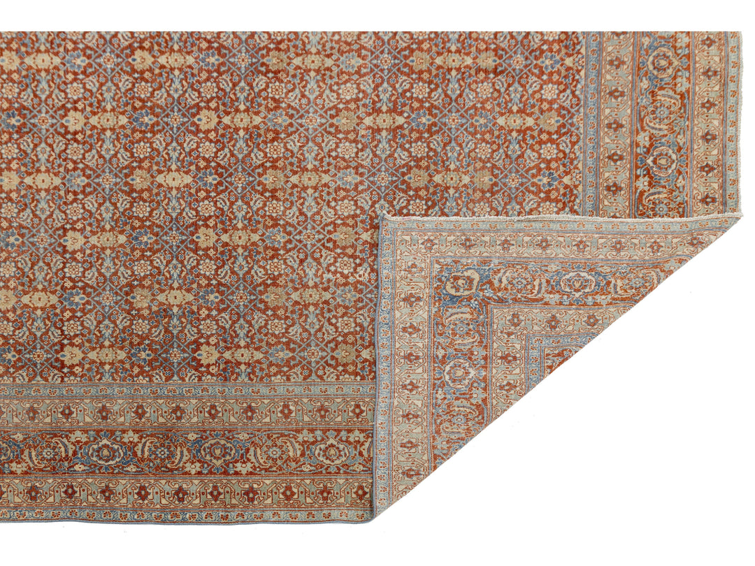 Antique Tabriz Wool Rug 10 X 13