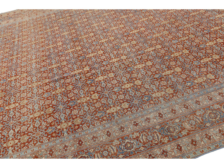 Antique Tabriz Wool Rug 10 X 13
