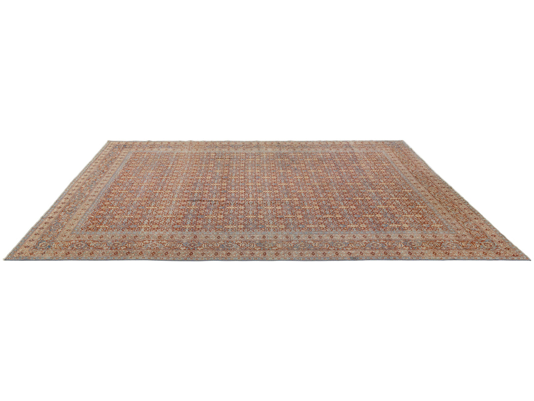 Antique Tabriz Wool Rug 10 X 13