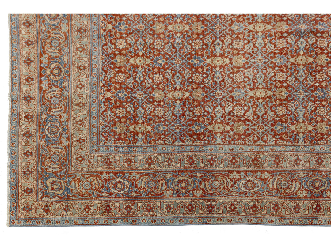 Antique Tabriz Wool Rug 10 X 13