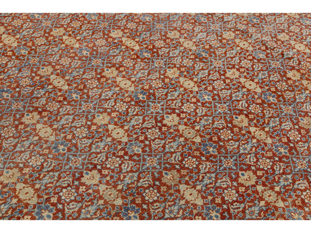 Antique Tabriz Wool Rug 10 X 13