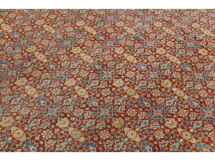 Antique Tabriz Wool Rug 10 X 13
