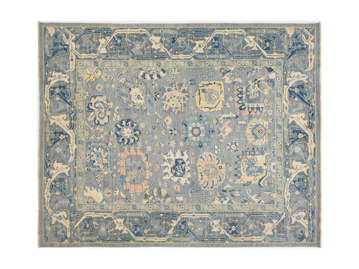 Modern Oushak Wool Rug 12 X 15