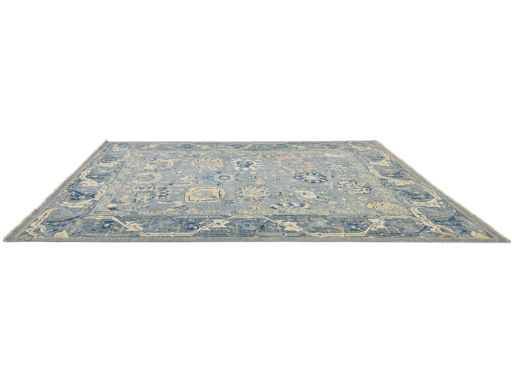 Modern Oushak Wool Rug 12 X 15