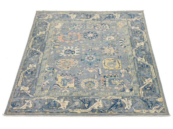 Modern Oushak Wool Rug 12 X 15