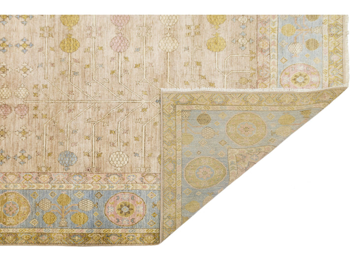 Modern Khotan Wool Rug 12 X 15