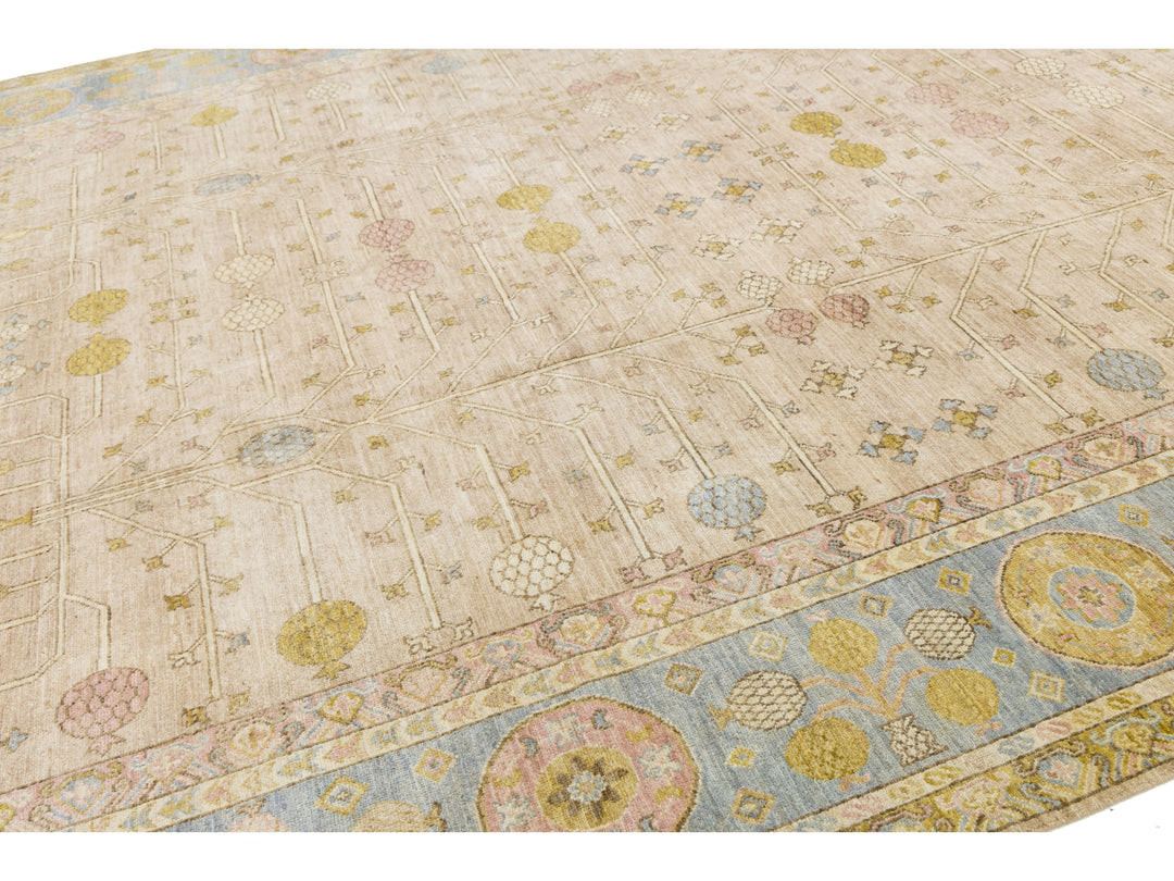Modern Khotan Wool Rug 12 X 15