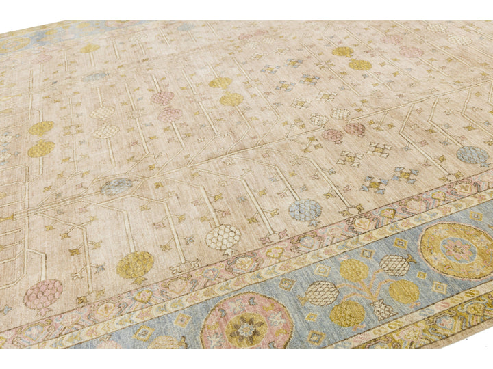 Modern Khotan Wool Rug 12 X 15