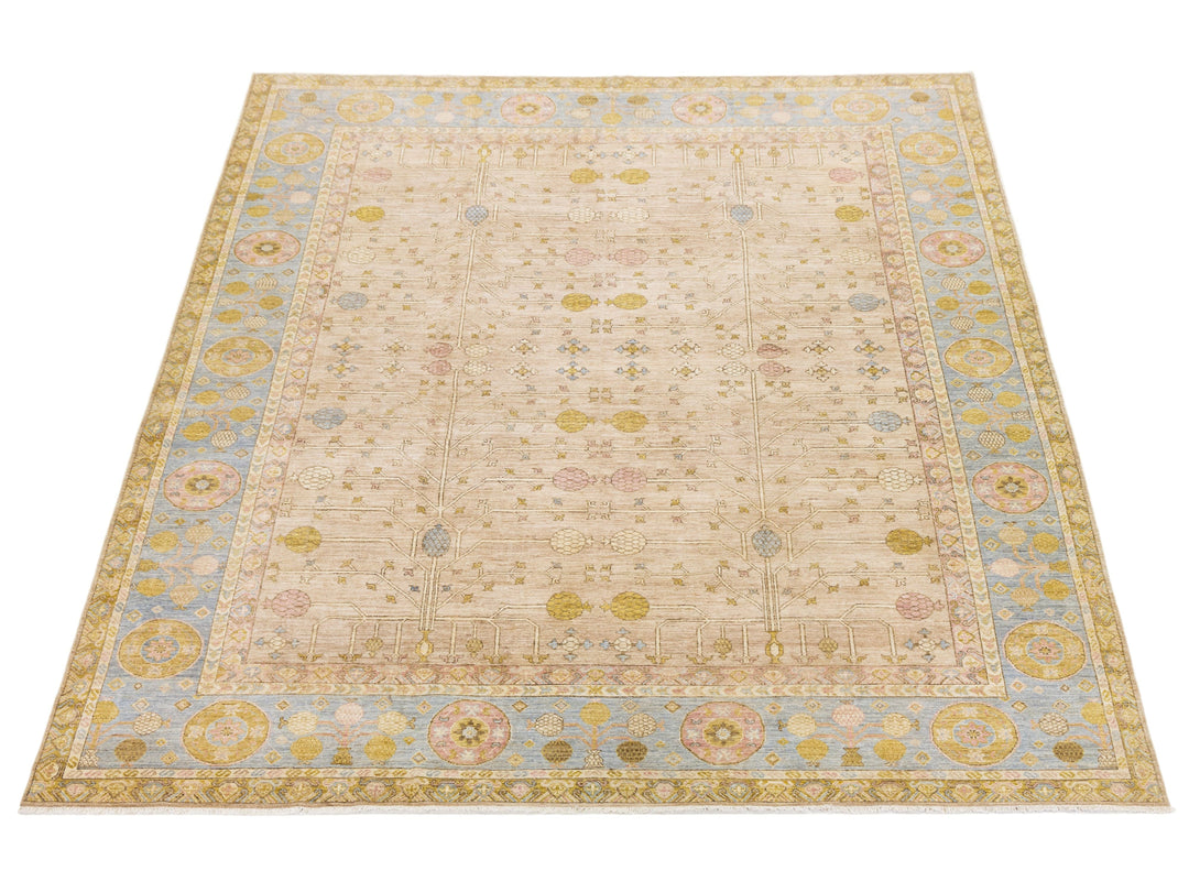 Modern Khotan Wool Rug 12 X 15