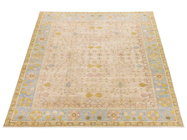 Modern Khotan Wool Rug 12 X 15