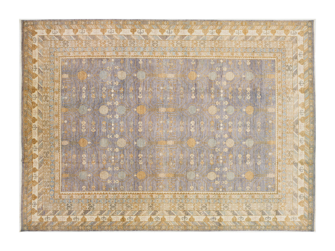 Modern Khotan Wool Rug 12 X 17