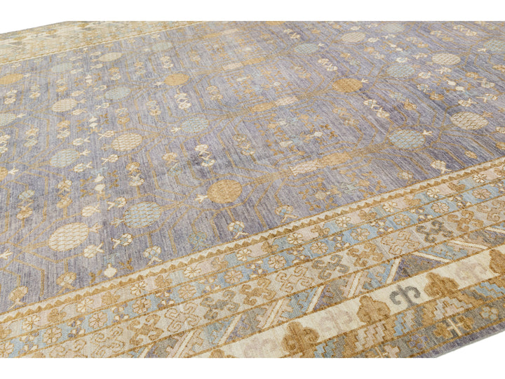 Modern Khotan Wool Rug 12 X 17