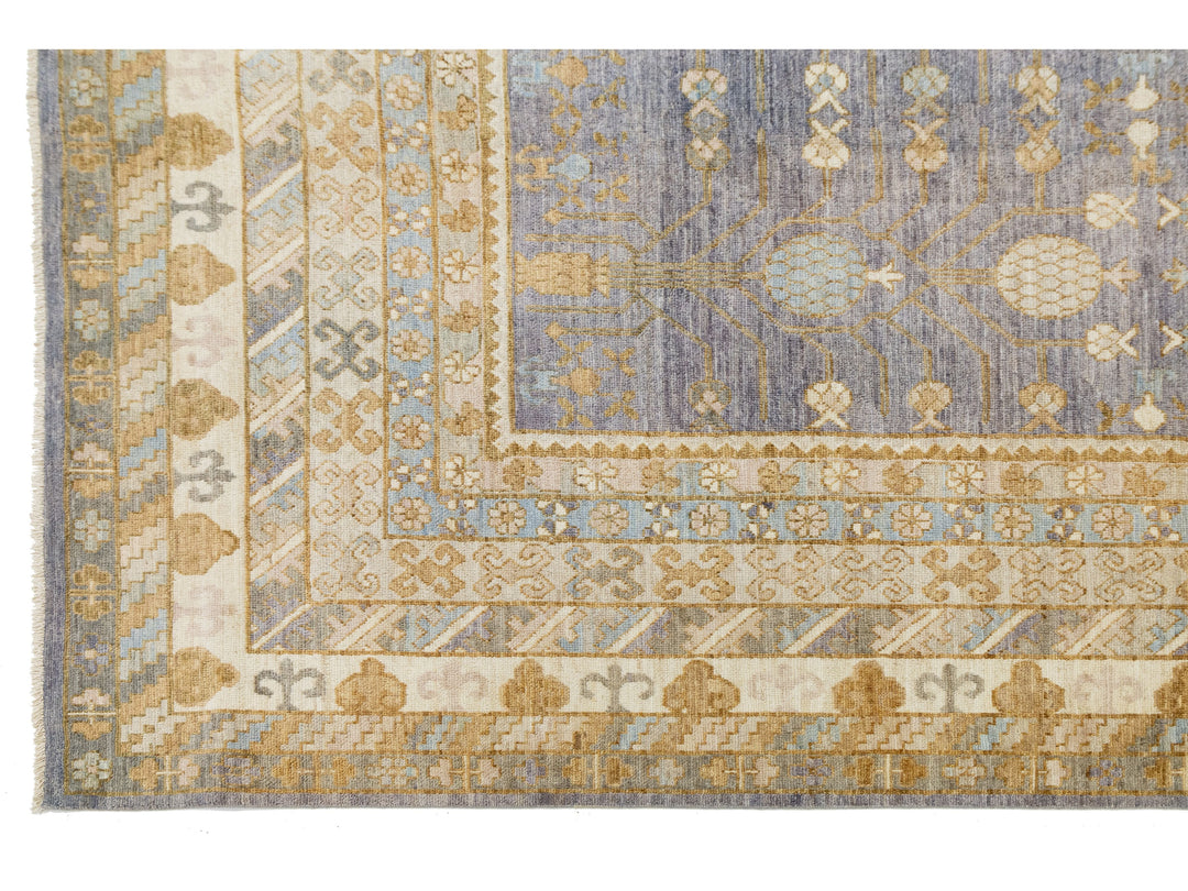 Modern Khotan Wool Rug 12 X 17