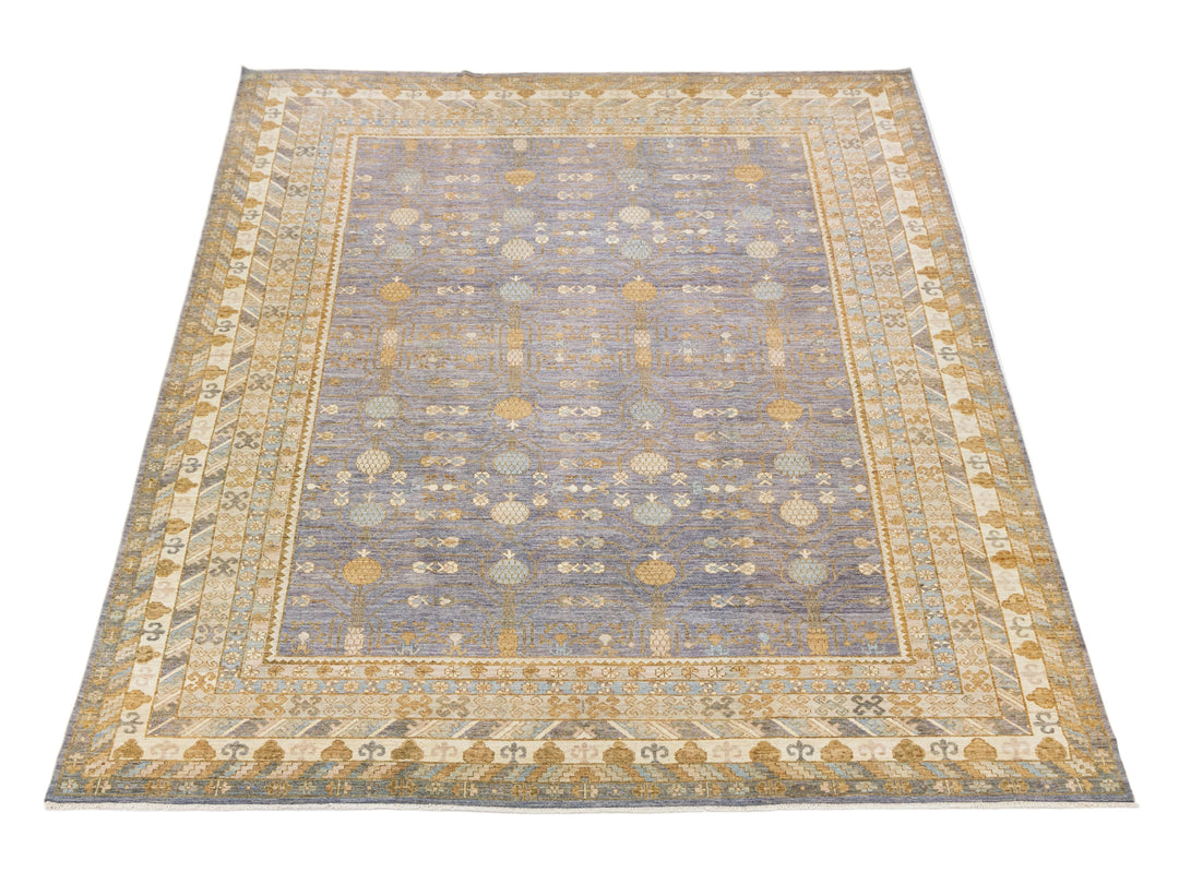 Modern Khotan Wool Rug 12 X 17