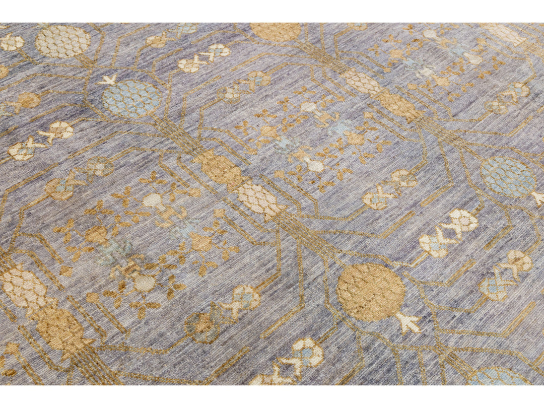 Modern Khotan Wool Rug 12 X 17