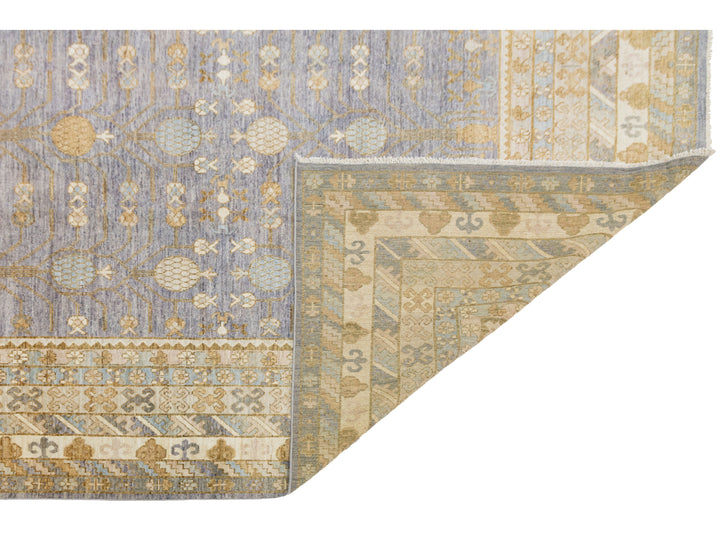 Modern Khotan Wool Rug 12 X 17
