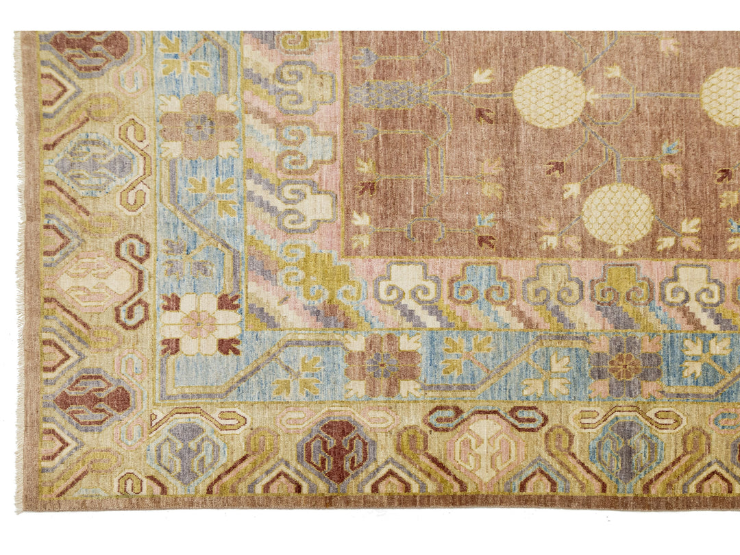 Modern Khotan Wool Rug 12 X 20