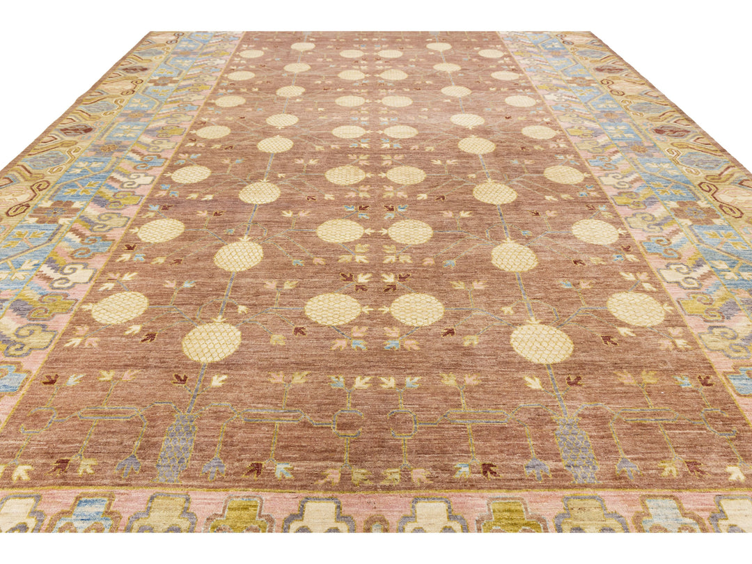 Modern Khotan Wool Rug 12 X 20