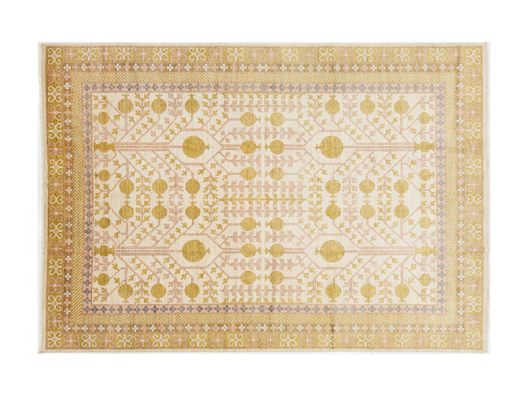 Modern Khotan Style Wool Rug 10 X 14