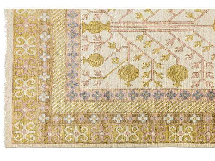 Modern Khotan Style Wool Rug 10 X 14