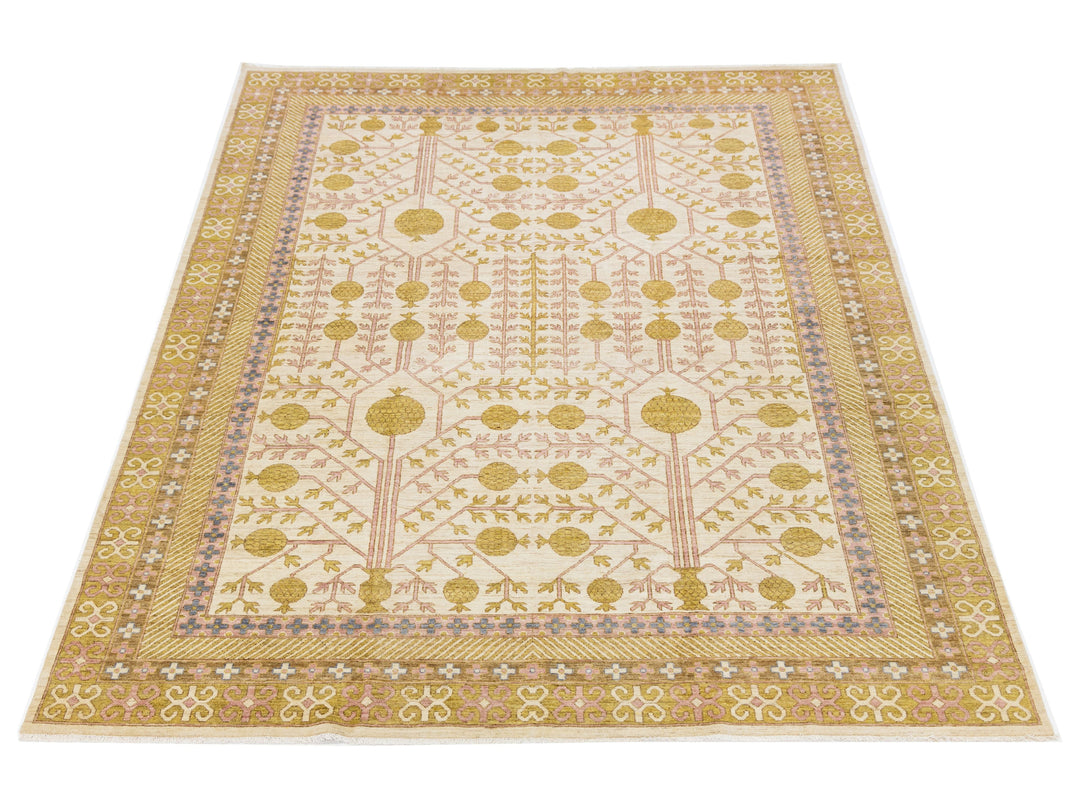 Modern Khotan Style Wool Rug 10 X 14