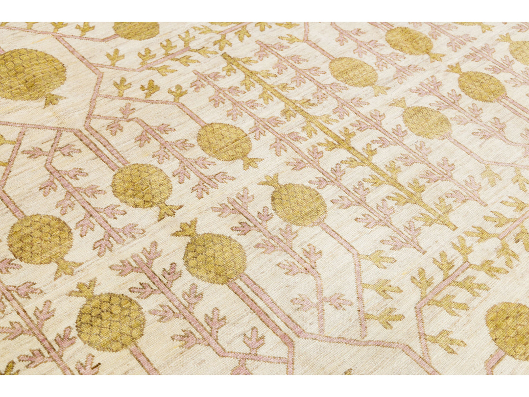 Modern Khotan Style Wool Rug 10 X 14