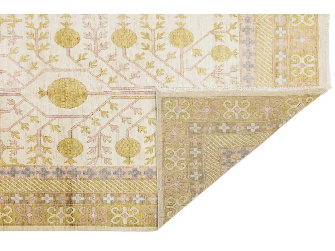 Modern Khotan Style Wool Rug 10 X 14