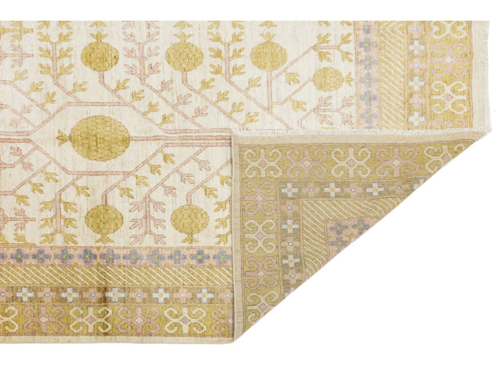Modern Khotan Style Wool Rug 10 X 14