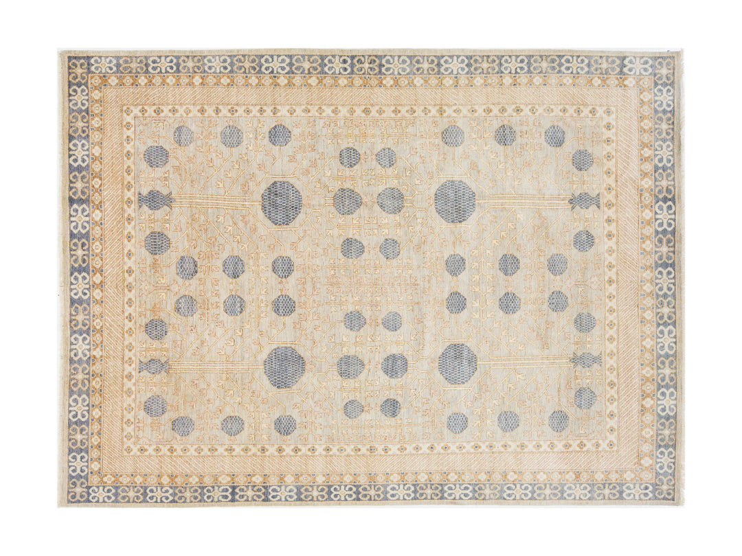 Modern Khotan Wool Rug 9 X 12
