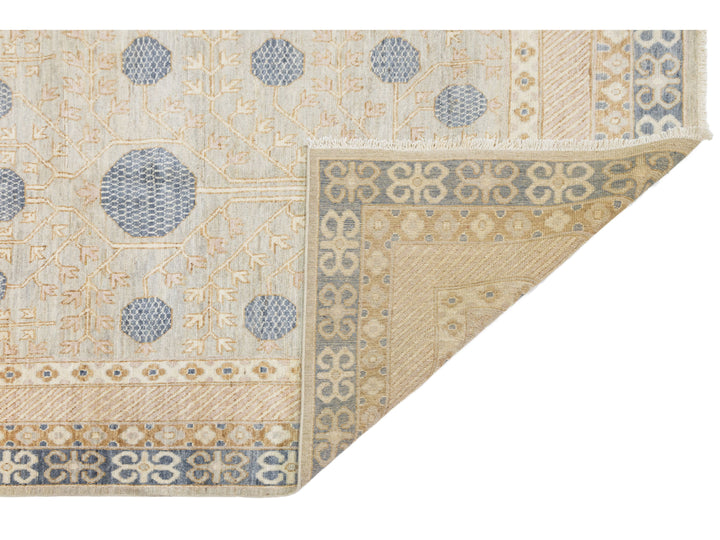 Modern Khotan Wool Rug 9 X 12