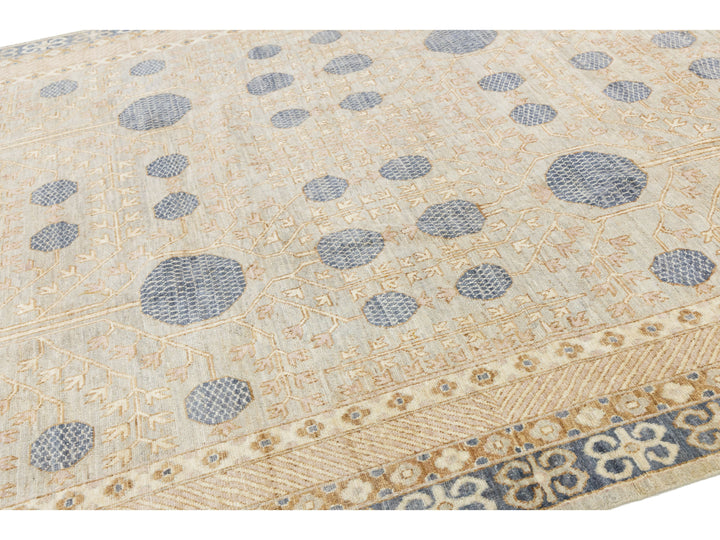 Modern Khotan Wool Rug 9 X 12