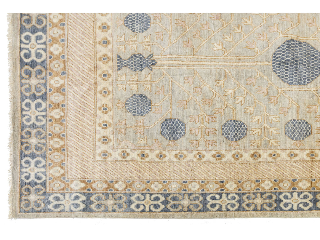 Modern Khotan Wool Rug 9 X 12